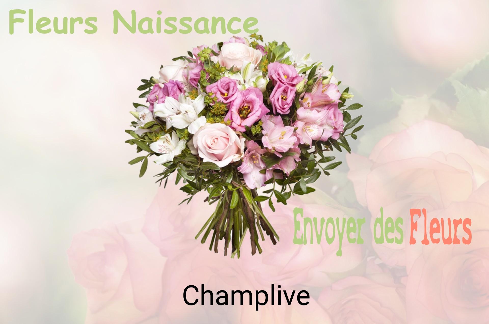 Bouquet de fleurs de naissance livré à Champlive